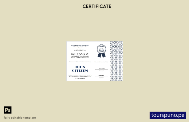 Plantilla de Certificado de agradecimiento al cliente de EE. UU. lista para im 1